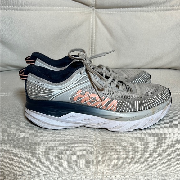 Hoka Shoes - Hoka One One Bondi 7 Womens US Size 8 Running Walking Shoes Gray 1110519